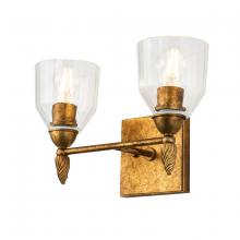 Lucas McKearn bb1000g-2-f2g - Felice 2 Light Vanity in Antique Gold