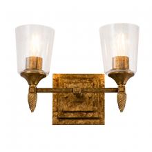Lucas McKearn bb1022g-2-f2g - Vetiver 2 Light Vanity In Antique Gold