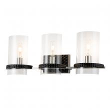Lucas McKearn BB91598-3 - Mazant 3 Light Bath Bar in Black and Chrome