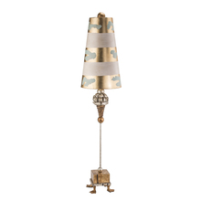 Lucas McKearn ta1002 - Pompadour Luxe Tall Buffet Lamp in Gold with Striped Shade