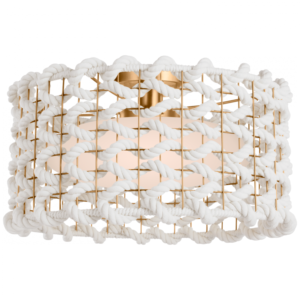 Catania 17&#34; Woven Flush Mount