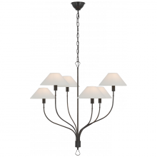 Visual Comfort & Co. Signature Collection ALL US AL 5002BZ/CHC-L - Griffin Large Staggered Tail Chandelier