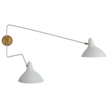 Visual Comfort & Co. Signature Collection ALL US ARN 2072WHT - Charlton Large Double Wall Light