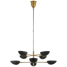 Visual Comfort & Co. Signature Collection ALL US ARN 5501HAB-BLK - Graphic Large Two-Tier Chandelier