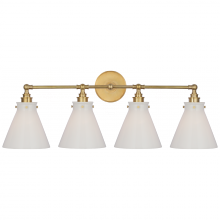 Visual Comfort & Co. Signature Collection ALL US CHD 2530AB-WG - Parkington 32" Four Light Bath Bar