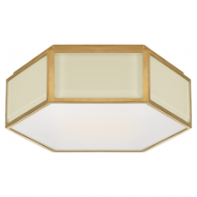 Visual Comfort & Co. Signature Collection ALL US KS 4120CRE/SB-FG - Bradford Small Hexagonal Flush Mount