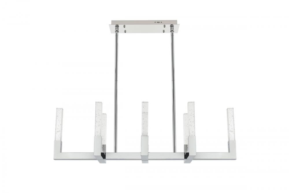 Noemi Pendant L42&#34; W12&#34; H12&#34; L8 DIM 3CCT Chrome