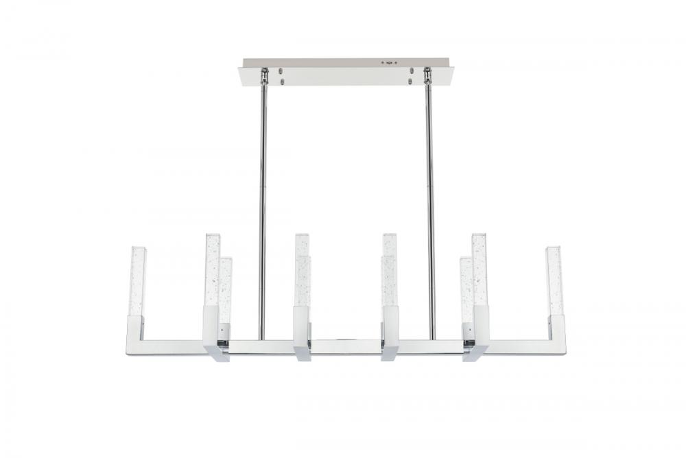 Noemi Pendant L48&#34; W12&#34; H12&#34; L10 DIM 3CCT Chrome