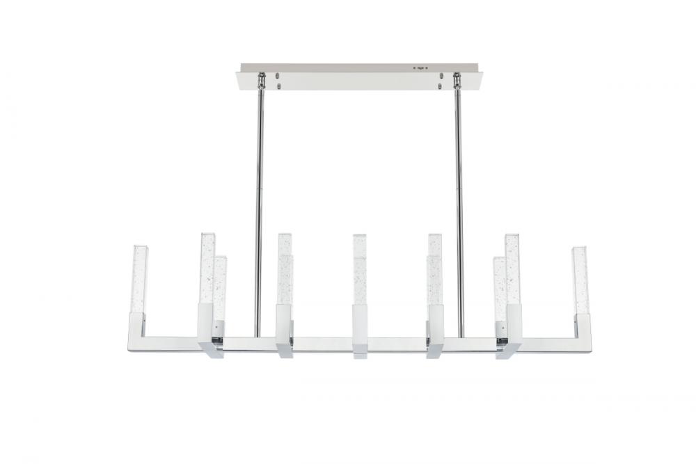 Noemi Pendant L54&#34; W12&#34; H12&#34; L12 DIM 3CCT Chrome