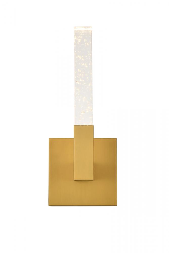 Noemi Wall sconce W6&#34; E6.5&#34; H14.5&#34; L1 DIM 3CCT Satin Gold
