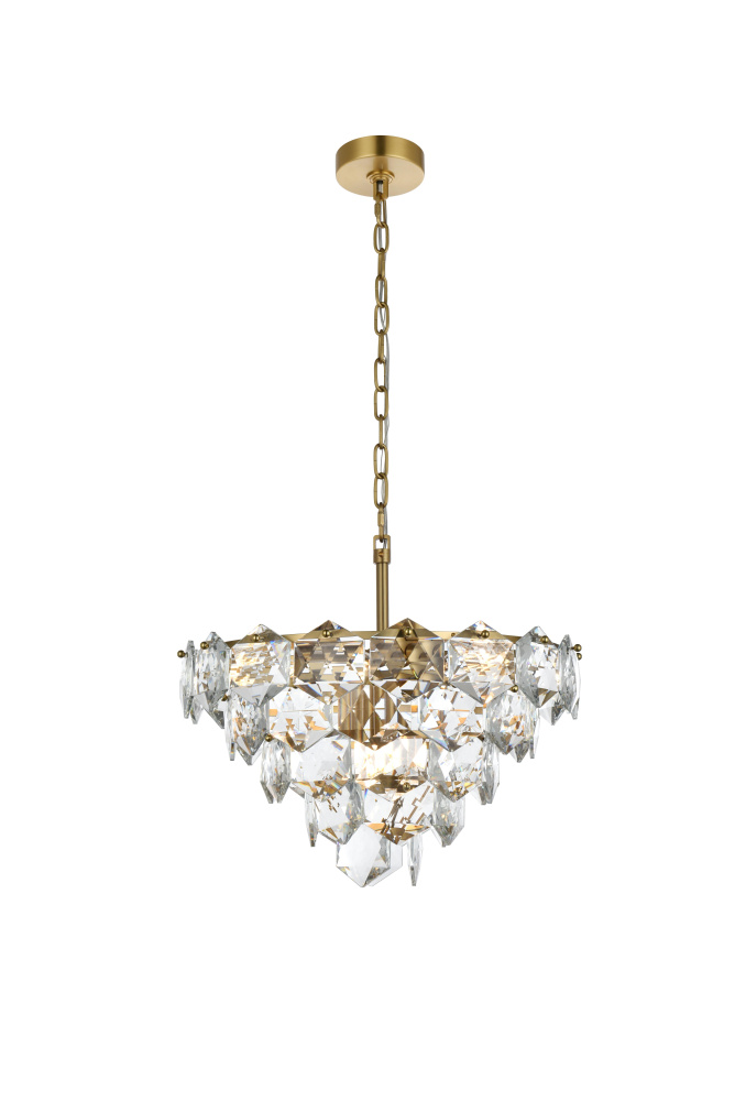 Pendant D20&#34;H12&#34;L8 Satin Gold