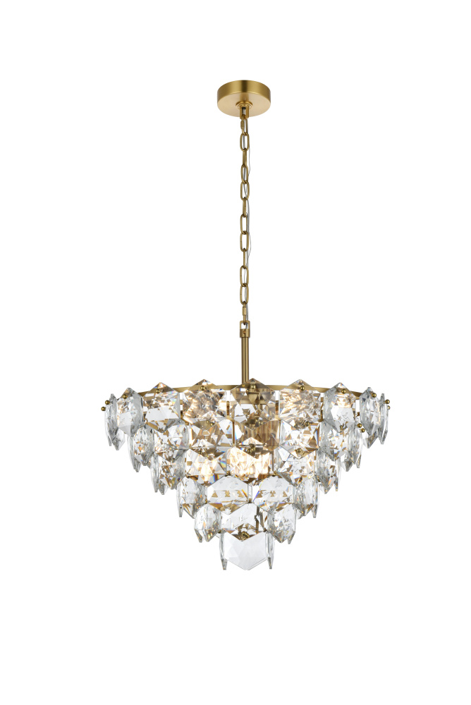 Pendant D24&#34;H14&#34;L11 Satin Gold