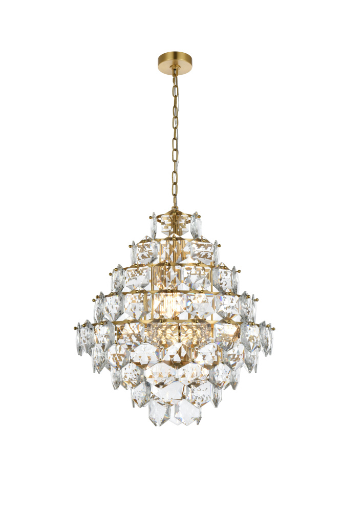 Pendant D24&#34;H25&#34;L15 Satin Gold