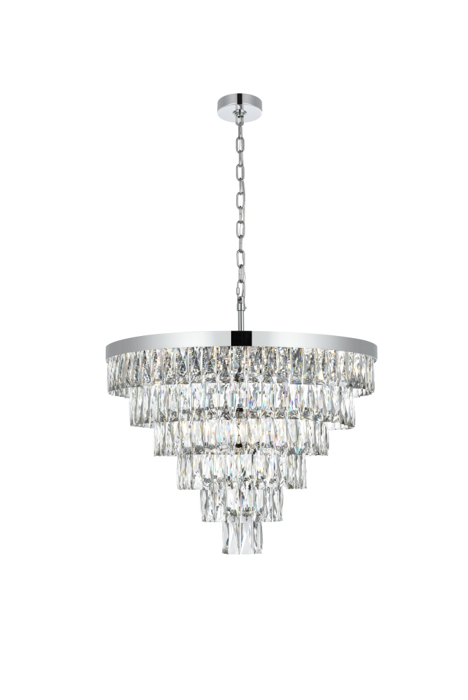 Pendant D27.5&#34;H20.5&#34;L13 Chrome
