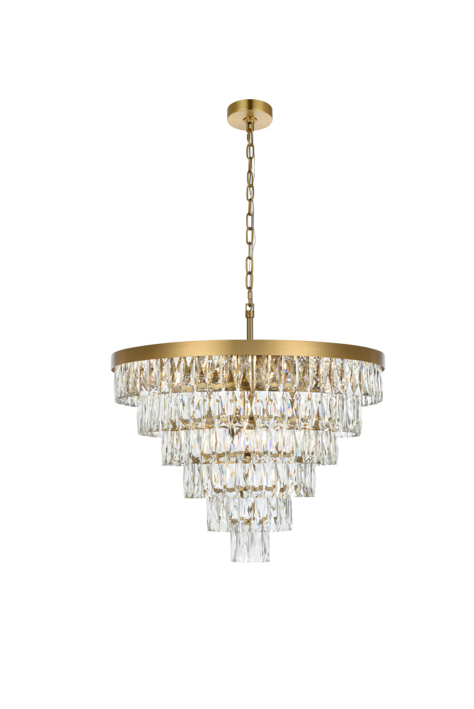 Pendant D27.5&#34;H20.5&#34;L13 Satin Gold