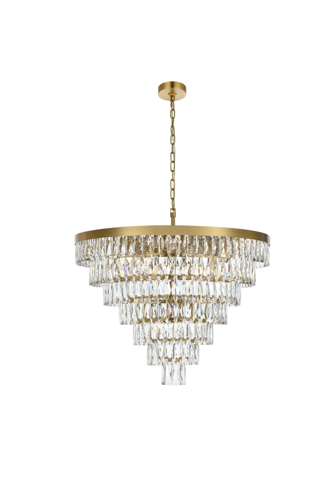 Pendant D32&#34;H24&#34;L25 Satin Gold