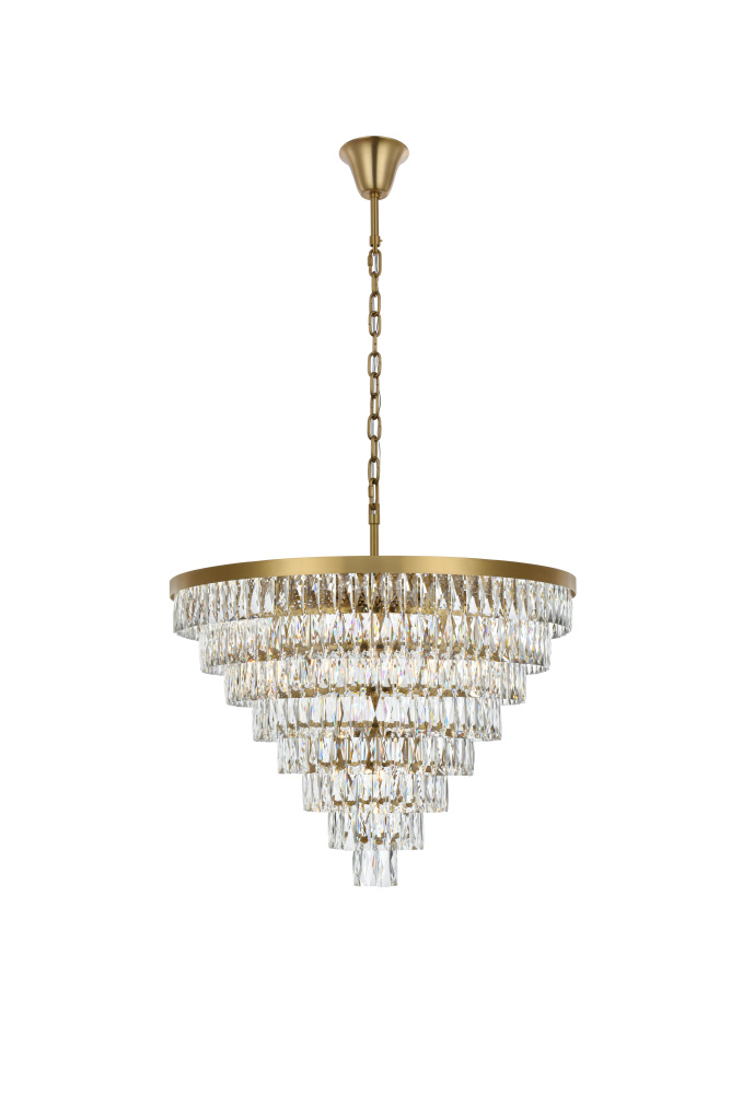 Pendant D36&#34;H27&#34;L29 Satin Gold