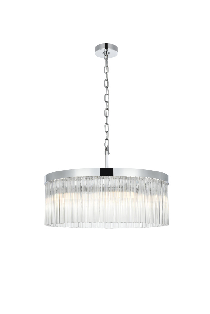 Pendant D24&#34;H9&#34;L6 Chrome