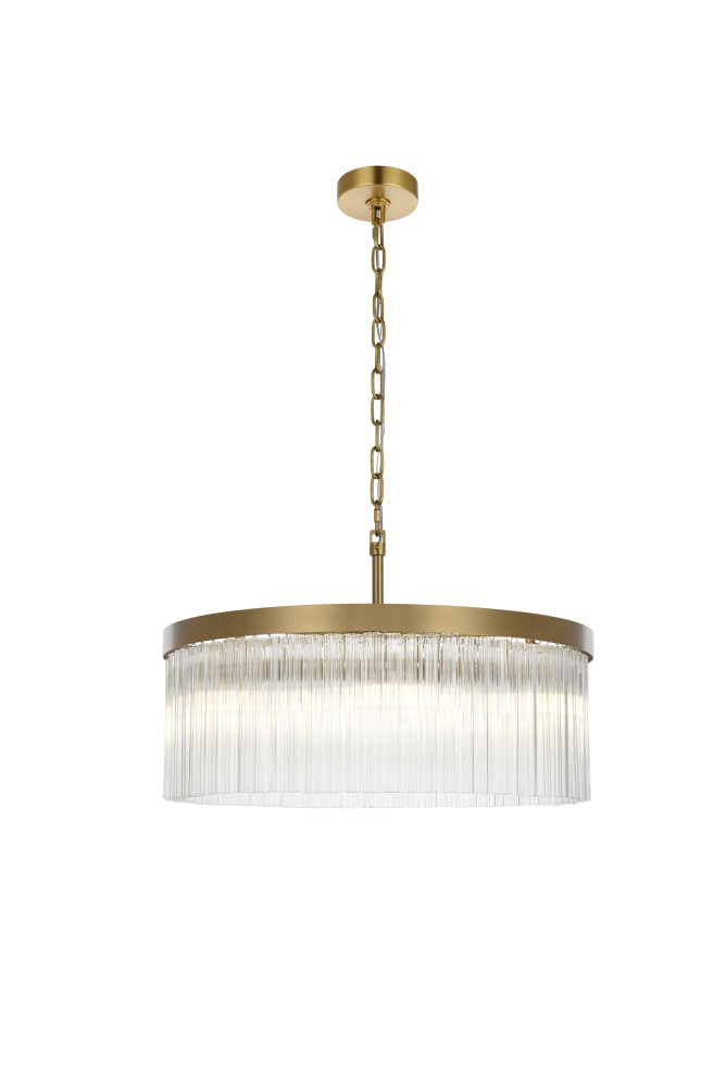 Pendant D24&#34;H9&#34;L6 Satin Gold