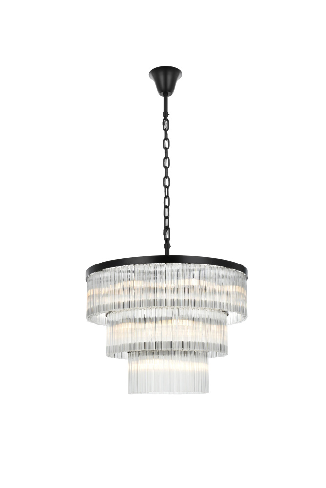 Pendant D32&#34;H24&#34;L18 Black