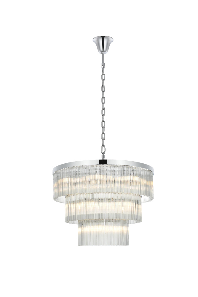 Pendant D32"H24"L18 Chrome
