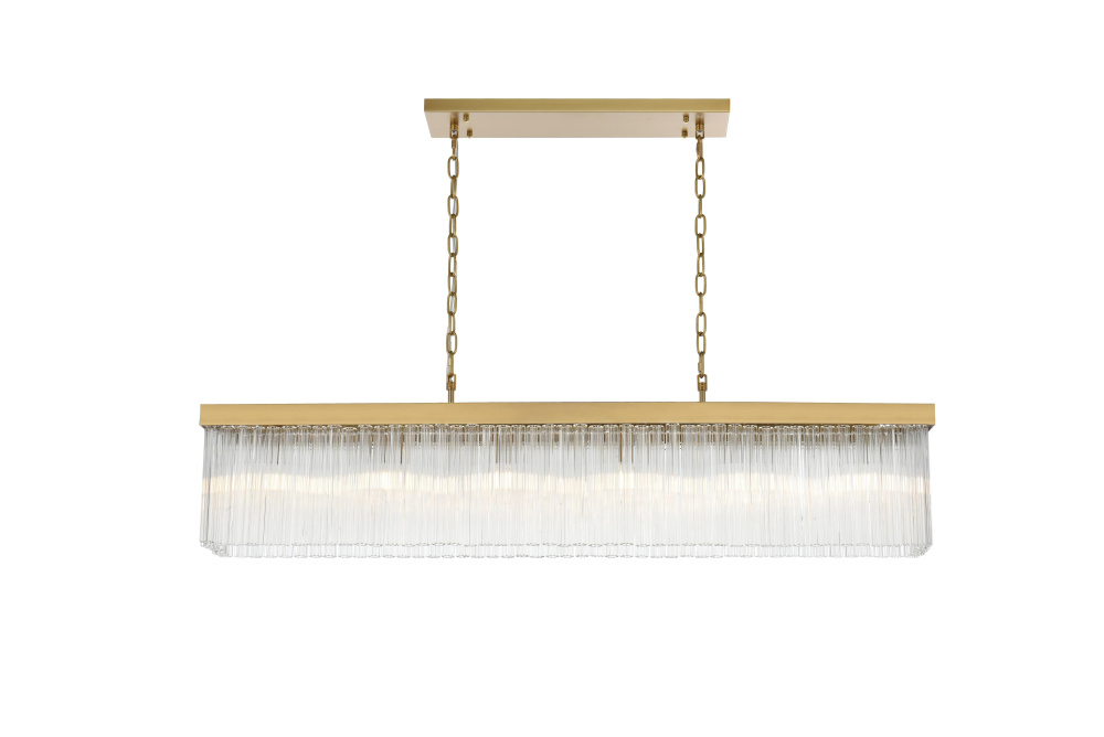 Pendant L49&#34;8&#34;H9&#34;L6 Satin Gold