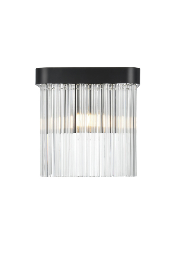 Wall Sconce W9&#34;S4.7&#34;H9&#34;L1 Black