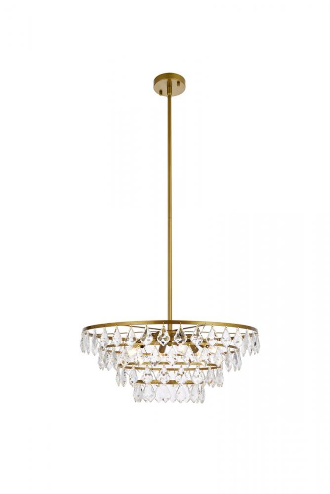 Ella 24 inch pendant in brass