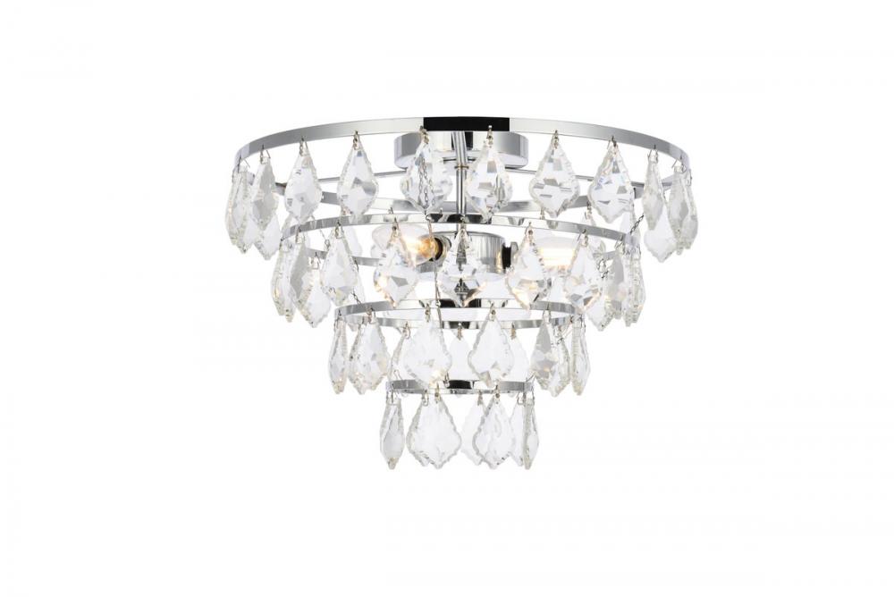 Ella 14 inch flush mount in chrome