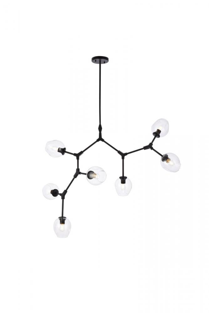 Cavoli 7 lights black chandelier