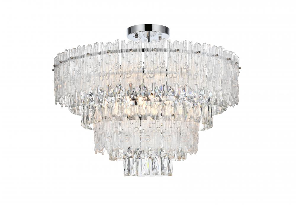 Emilia Flush D25&#34;H19&#34; E12 L8 Chrome