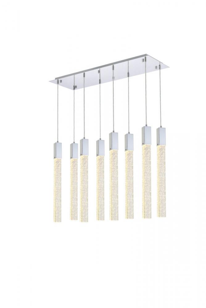 Weston 8 lights pendant in chrome