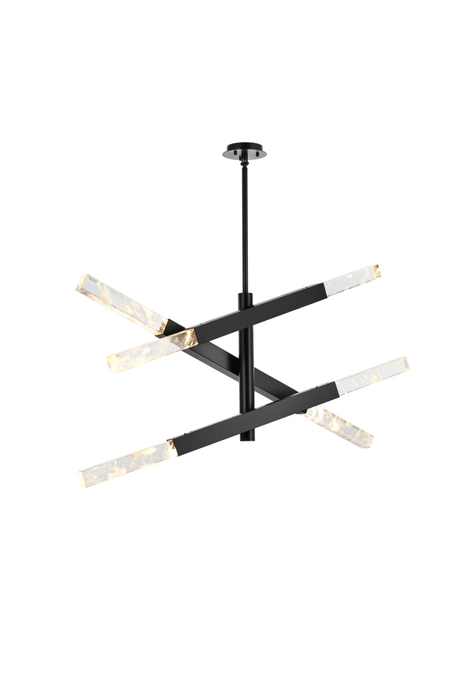 Pendant L48&#34;H19&#34;L6 Black