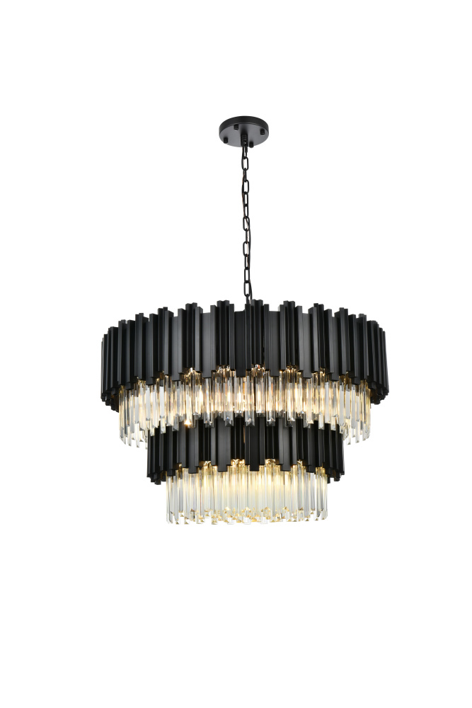 Pendant D32&#34;H19&#34;L12 Black