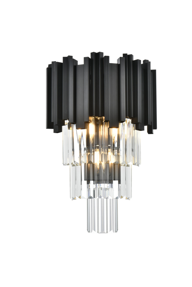 Wall Sconce W12&#34;H18&#34;L2 Black