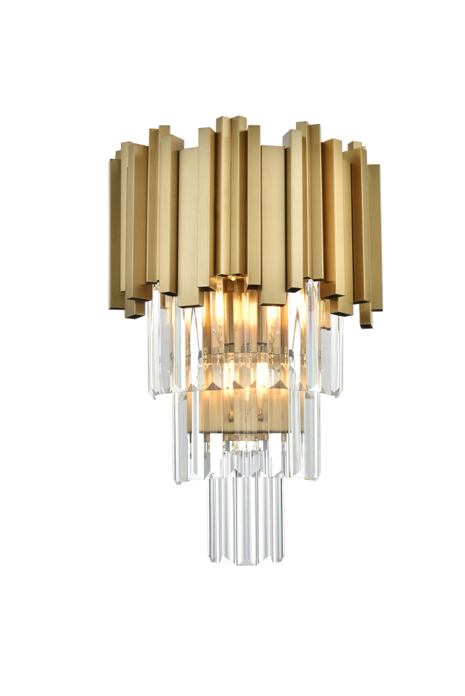 Wall Sconce W12&#34;H18&#34;L2 Satin Gold