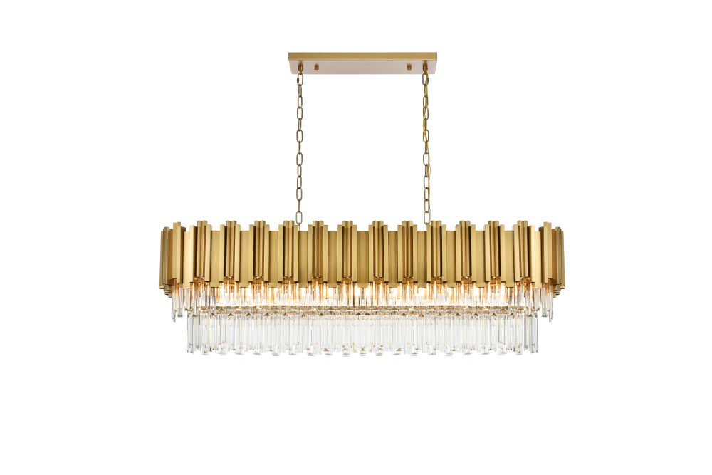 Pendant L47&#34;W14&#34;H14&#34;L12 Satin Gold