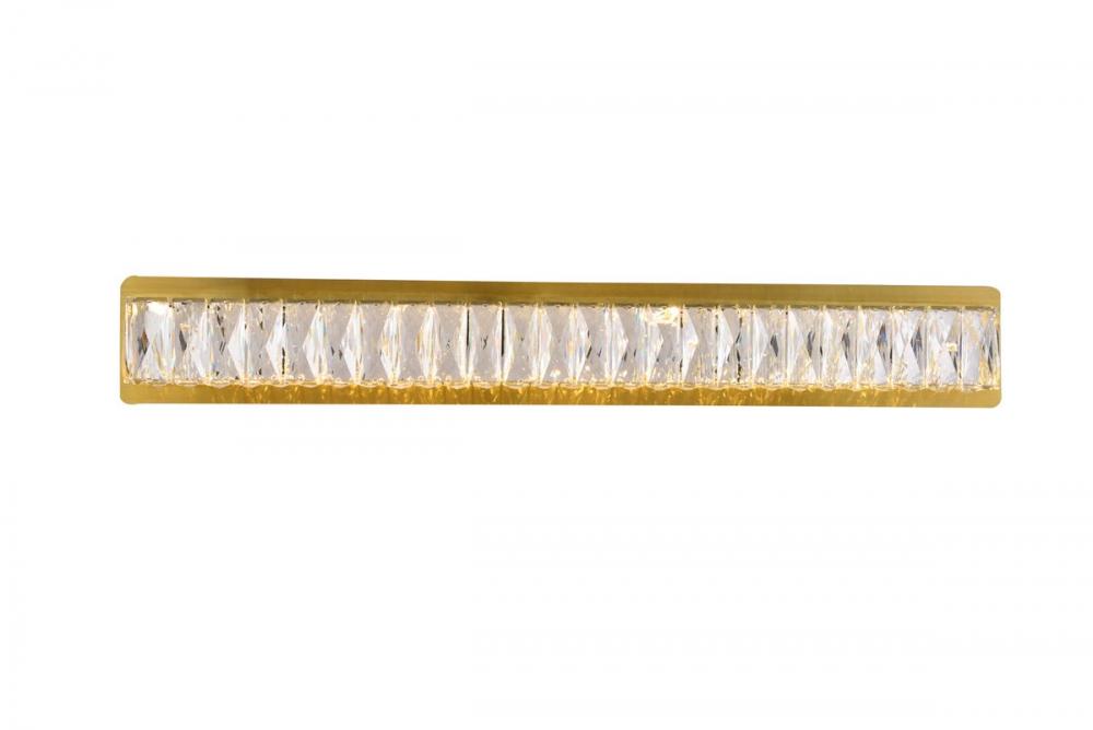 Monroe Wall W31.9&#34;H4.5&#34;LED 23W Gold