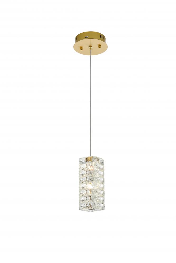 Aston Hang D6.5&#34;H9.5&#34; LED L1 5W DIM 3CCT Satin Gold
