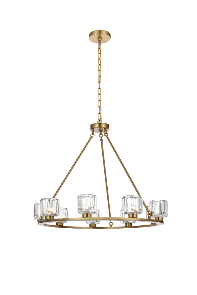 Pendant Light D32&#34; G9 Lt9 40W Satin Gold