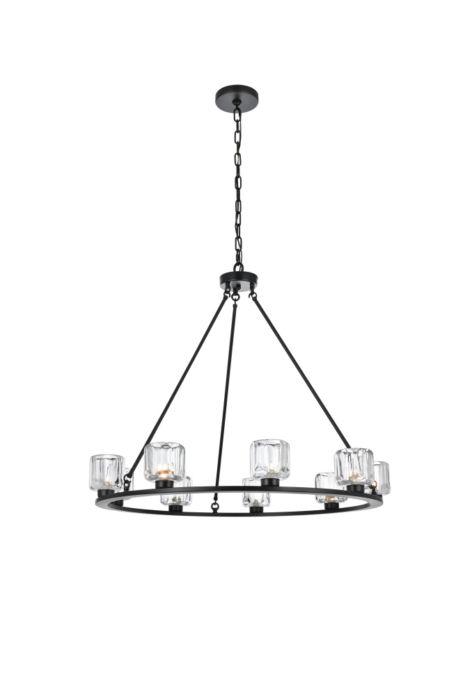 Pendant Light D36&#34; G9 Lt9 40W Black