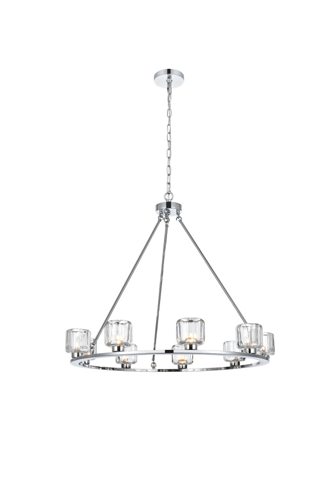 Pendant Light D36&#34; G9 Lt9 40W Chrome