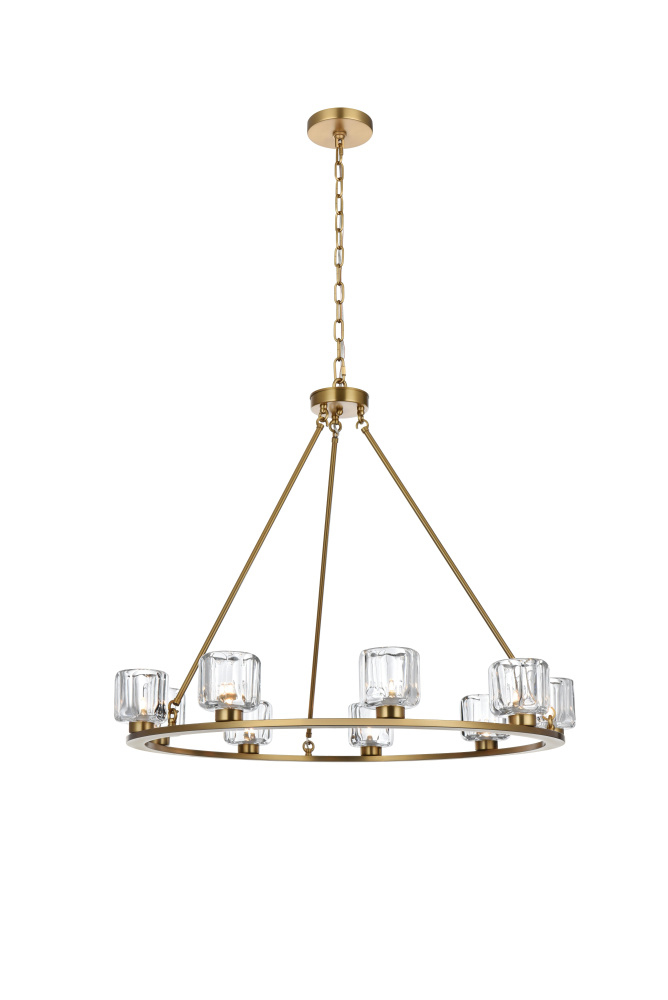 Pendant Light D36&#34; G9 Lt9 40W Satin Gold