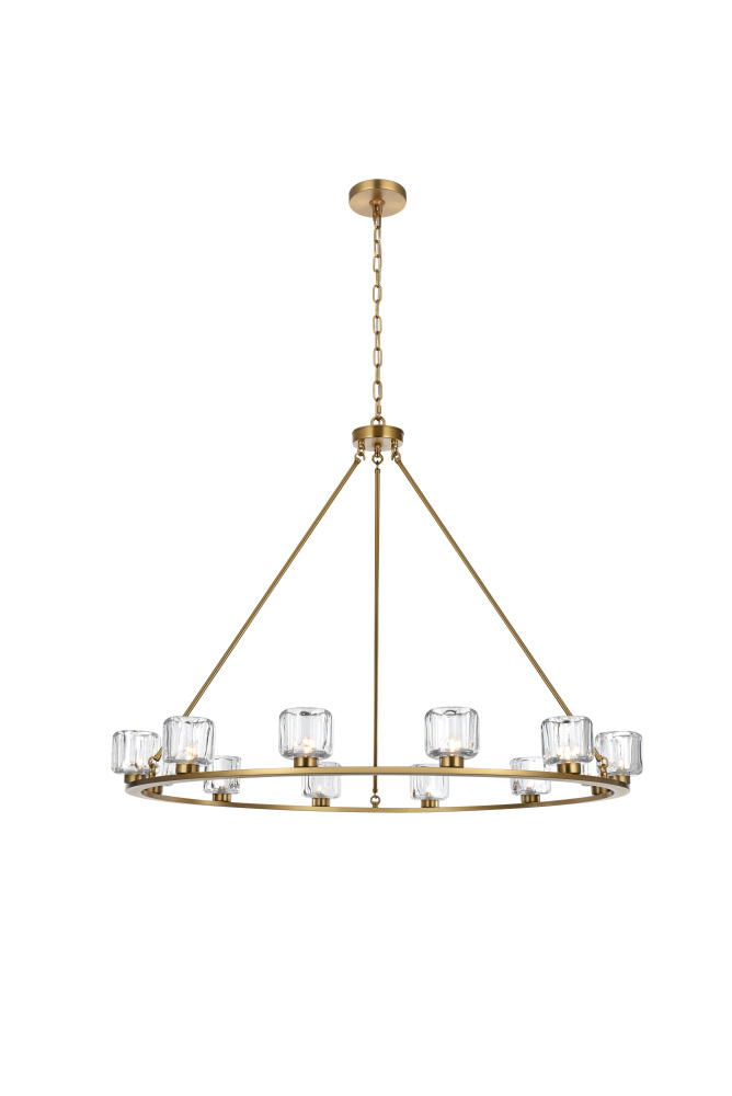 Pendant Light D48&#34; G9 Lt12 40W Satin Gold