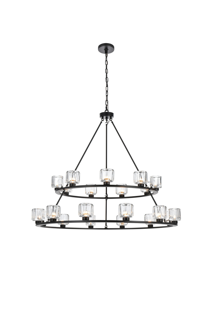 Pendant Light D36&#34;+48&#34; G9 Lt21 40W Black
