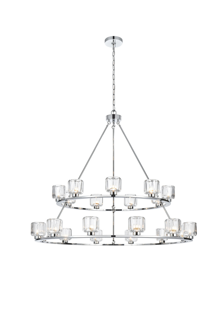 Pendant Light D36&#34;+48&#34; G9 Lt21 40W Chrome