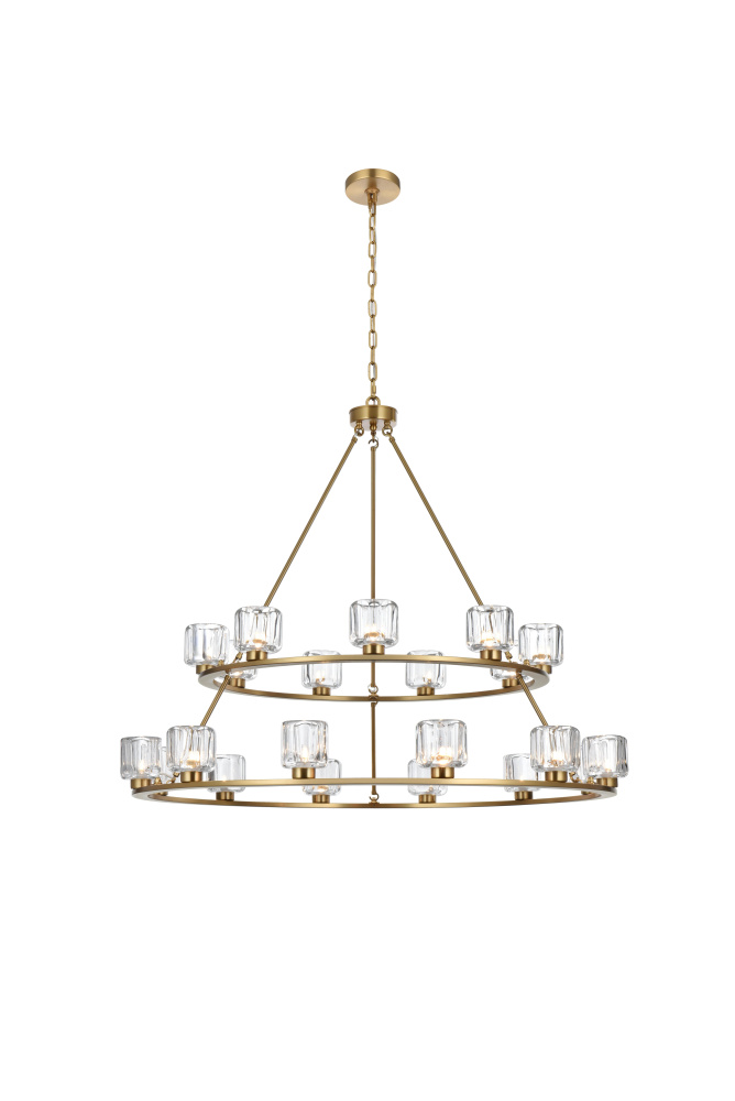 Pendant Light D36&#34;+48&#34; G9 Lt21 40W Satin Gold