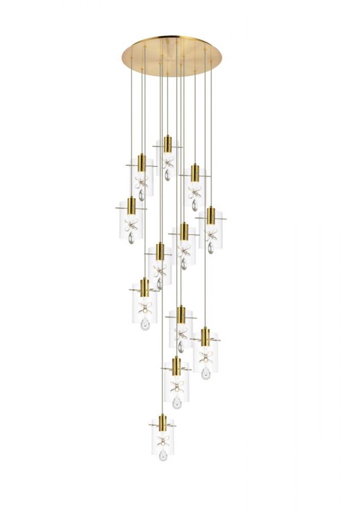 Hana Pendant Lamp D22.1 x H10.4  L12*5W Gold