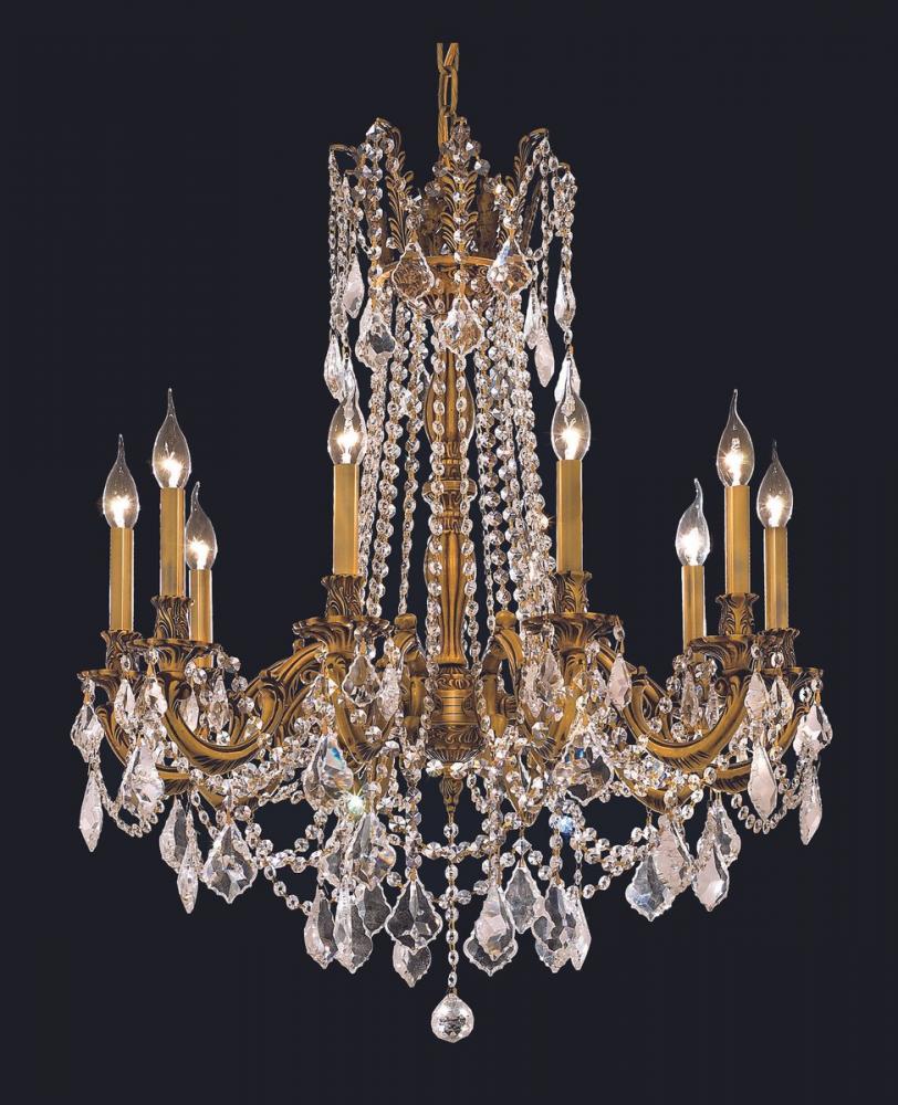Rosalia 10 light French Gold Chandelier Clear Royal Cut Crystal