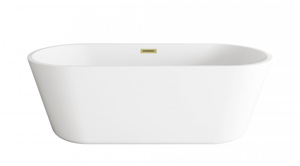 Bathtub 70.8&#34;31.4&#34;23.6&#34; GW with BGD drain kit